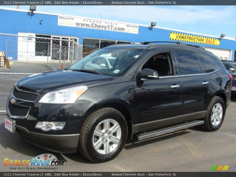 2011 Chevrolet Traverse LT AWD Dark Blue Metallic / Ebony/Ebony Photo #1