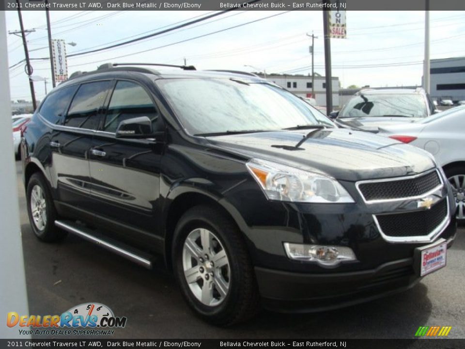 2011 Chevrolet Traverse LT AWD Dark Blue Metallic / Ebony/Ebony Photo #3