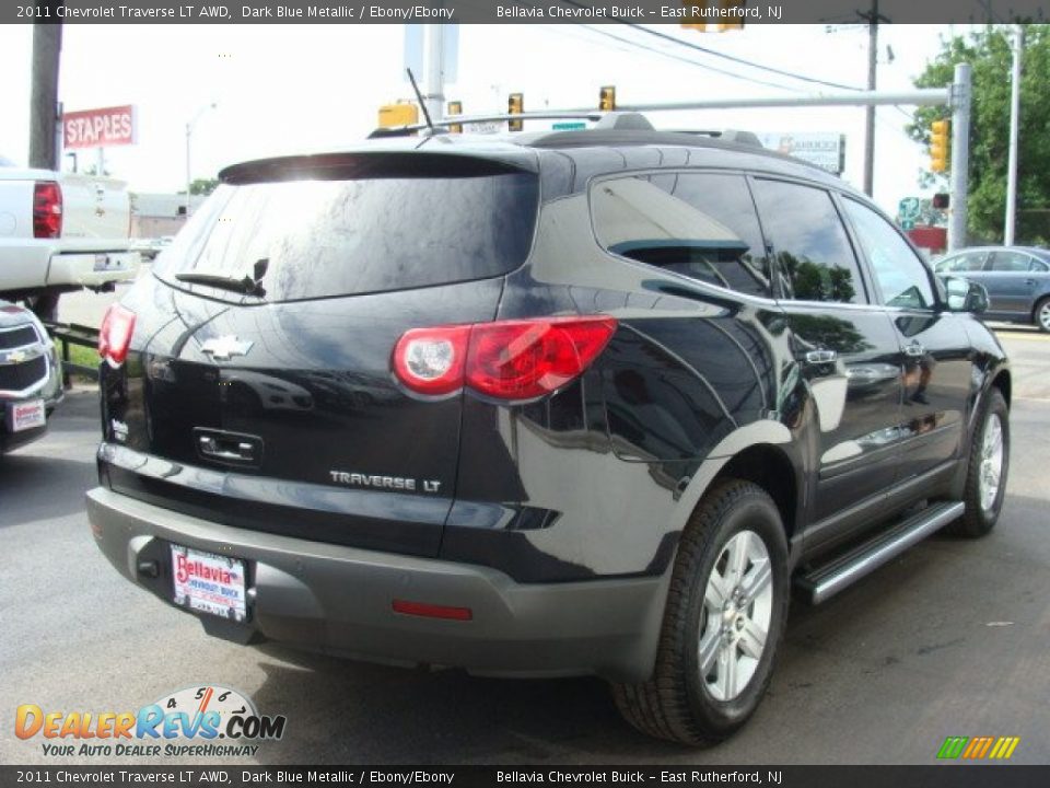 2011 Chevrolet Traverse LT AWD Dark Blue Metallic / Ebony/Ebony Photo #4