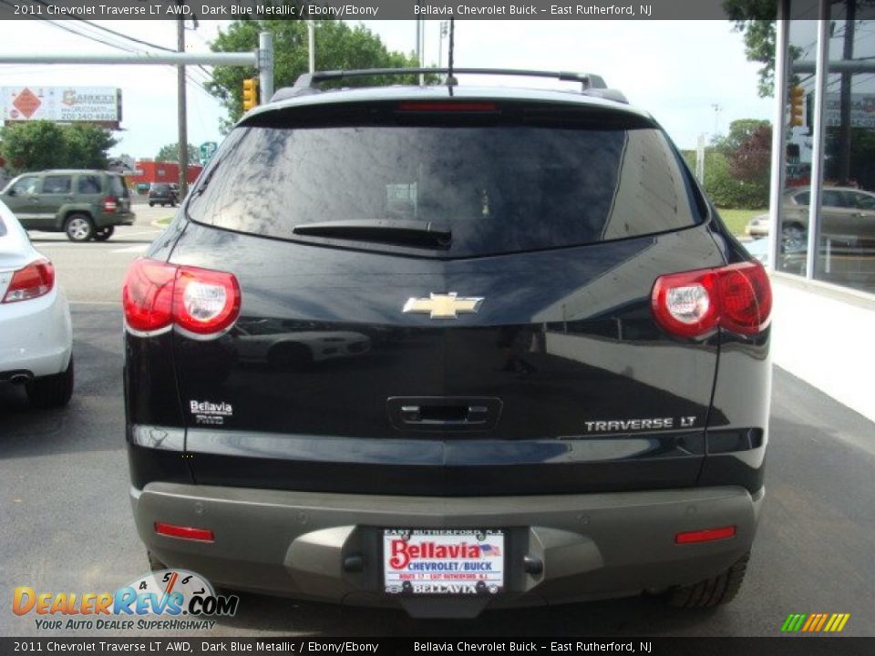 2011 Chevrolet Traverse LT AWD Dark Blue Metallic / Ebony/Ebony Photo #5