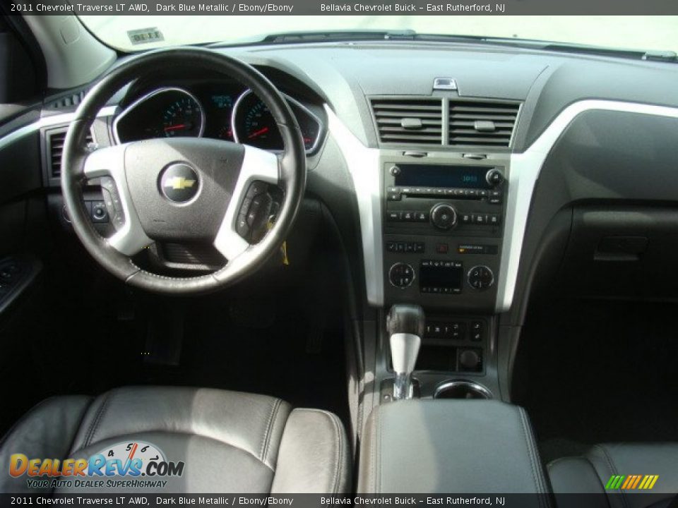 2011 Chevrolet Traverse LT AWD Dark Blue Metallic / Ebony/Ebony Photo #9