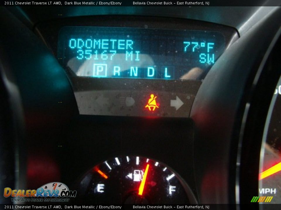 2011 Chevrolet Traverse LT AWD Dark Blue Metallic / Ebony/Ebony Photo #10