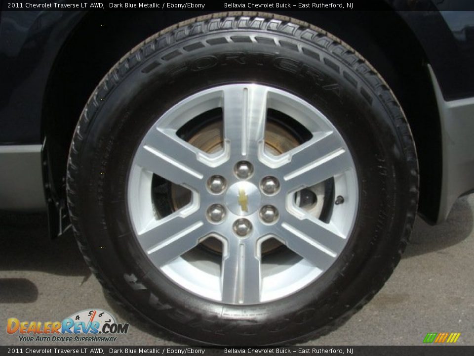 2011 Chevrolet Traverse LT AWD Dark Blue Metallic / Ebony/Ebony Photo #14