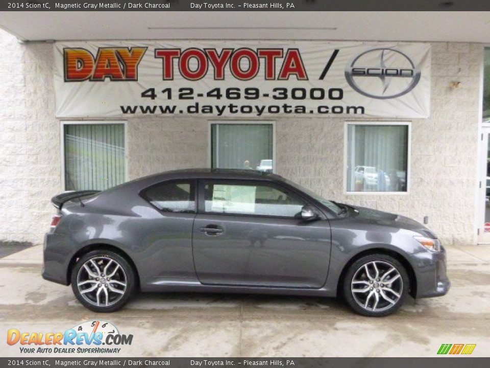 2014 Scion tC Magnetic Gray Metallic / Dark Charcoal Photo #2