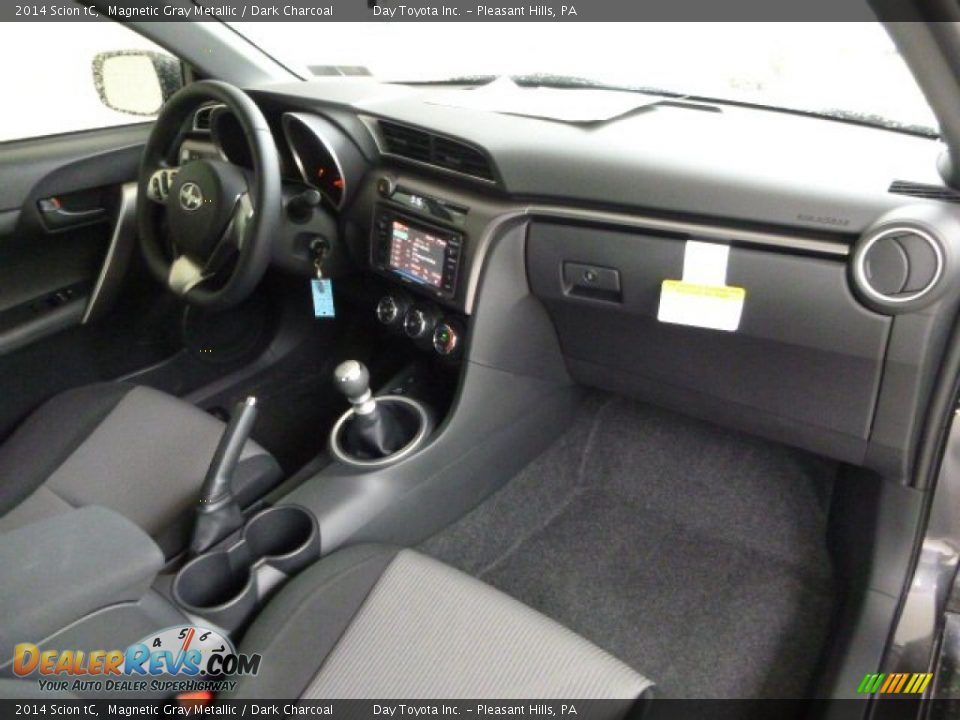 2014 Scion tC Magnetic Gray Metallic / Dark Charcoal Photo #10