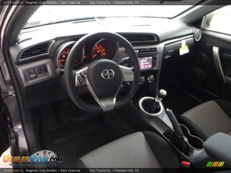 2014 Scion tC Magnetic Gray Metallic / Dark Charcoal Photo #14