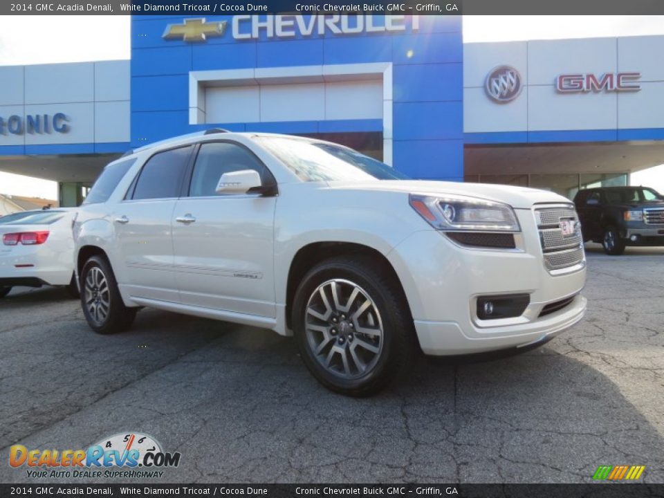 2014 GMC Acadia Denali White Diamond Tricoat / Cocoa Dune Photo #1