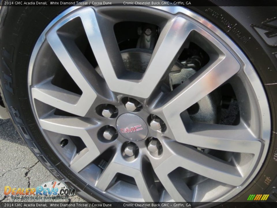 2014 GMC Acadia Denali White Diamond Tricoat / Cocoa Dune Photo #8