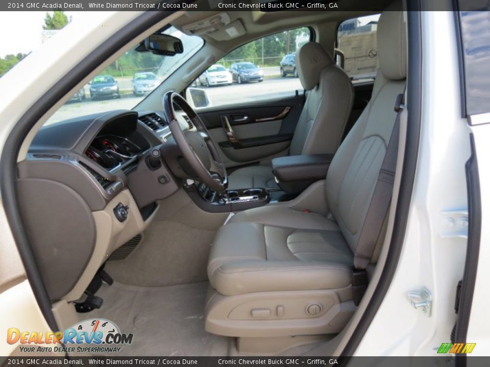 2014 GMC Acadia Denali White Diamond Tricoat / Cocoa Dune Photo #9