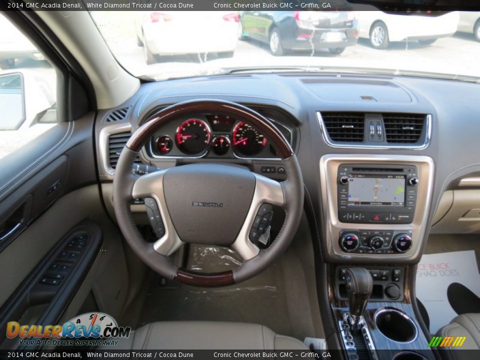 2014 GMC Acadia Denali White Diamond Tricoat / Cocoa Dune Photo #13