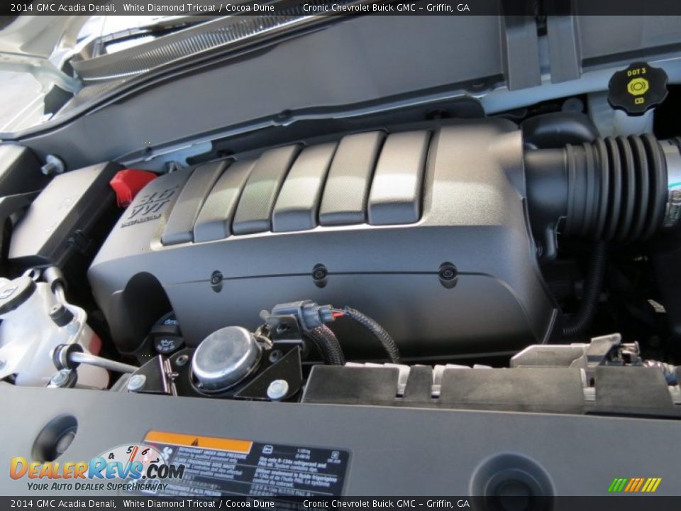 2014 GMC Acadia Denali White Diamond Tricoat / Cocoa Dune Photo #14