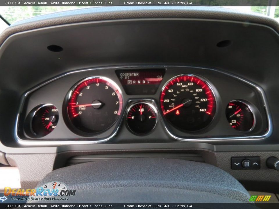 2014 GMC Acadia Denali White Diamond Tricoat / Cocoa Dune Photo #15