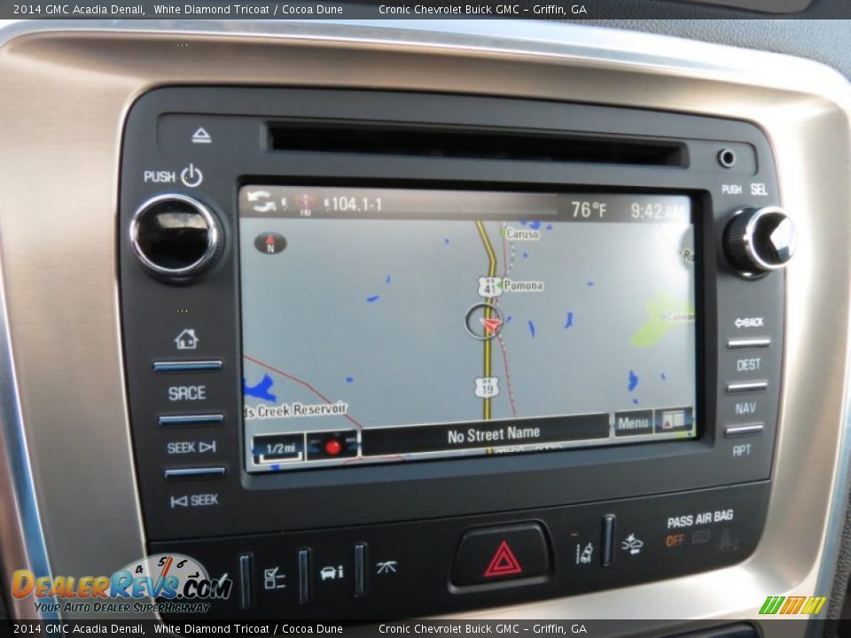 2014 GMC Acadia Denali White Diamond Tricoat / Cocoa Dune Photo #16