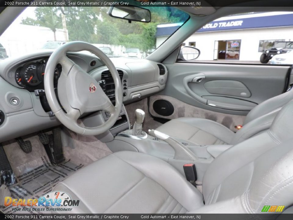 2002 Porsche 911 Carrera Coupe Seal Grey Metallic / Graphite Grey Photo #3