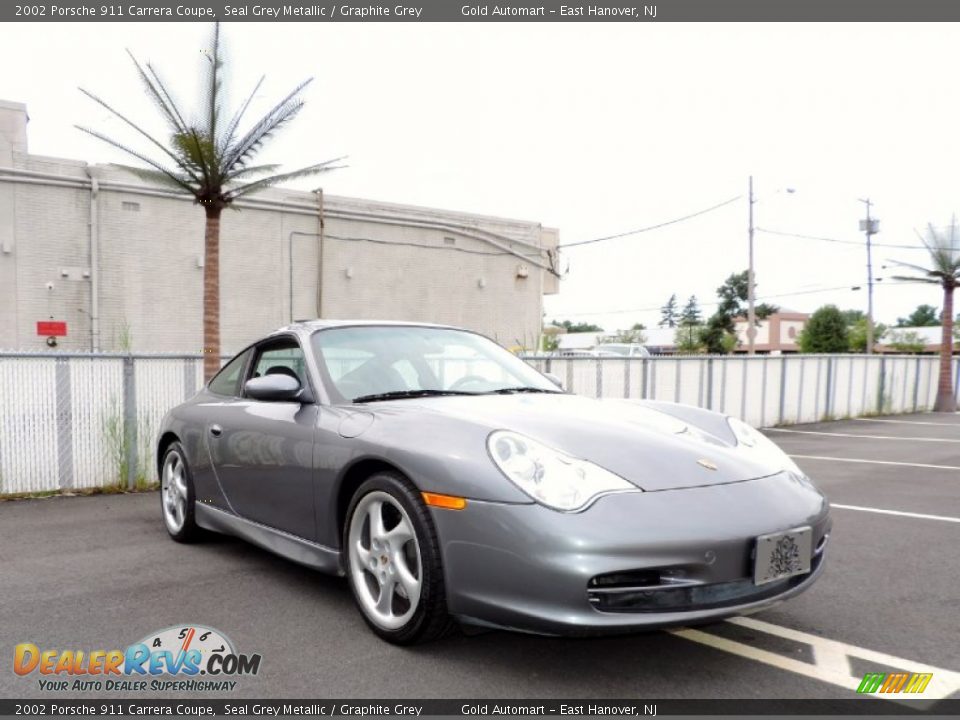 2002 Porsche 911 Carrera Coupe Seal Grey Metallic / Graphite Grey Photo #9