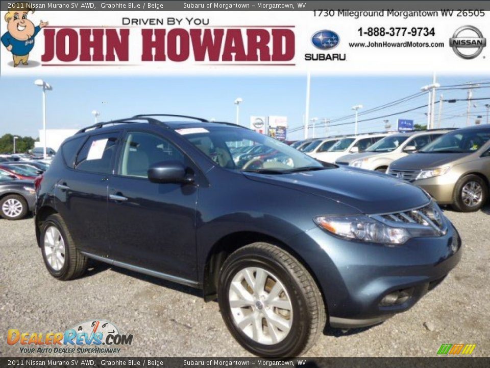 2011 Nissan Murano SV AWD Graphite Blue / Beige Photo #1