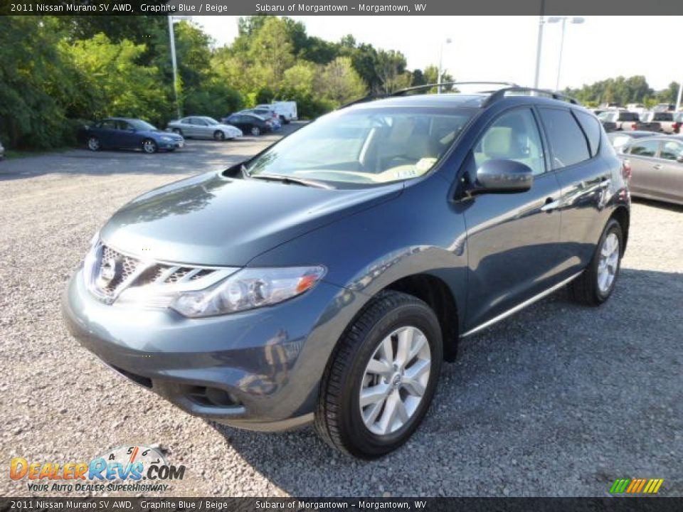 2011 Nissan Murano SV AWD Graphite Blue / Beige Photo #3