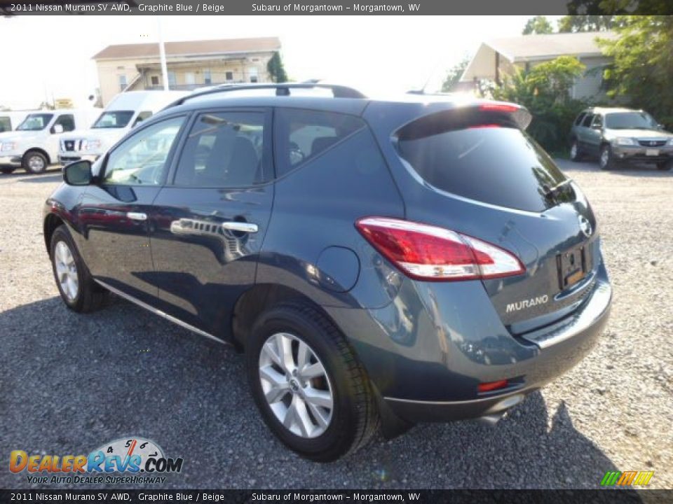 2011 Nissan Murano SV AWD Graphite Blue / Beige Photo #8