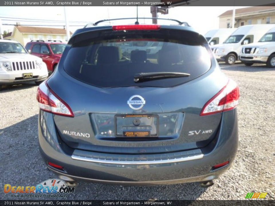 2011 Nissan Murano SV AWD Graphite Blue / Beige Photo #9