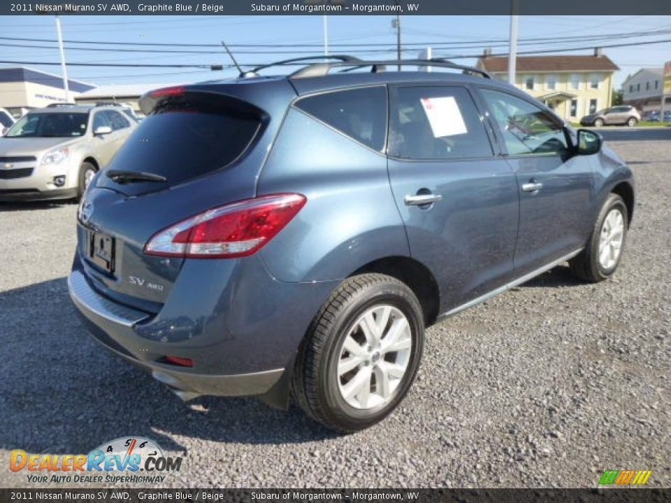 2011 Nissan Murano SV AWD Graphite Blue / Beige Photo #10