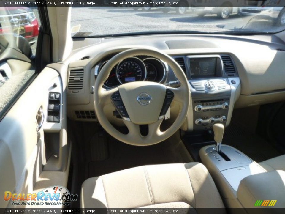 2011 Nissan Murano SV AWD Graphite Blue / Beige Photo #15