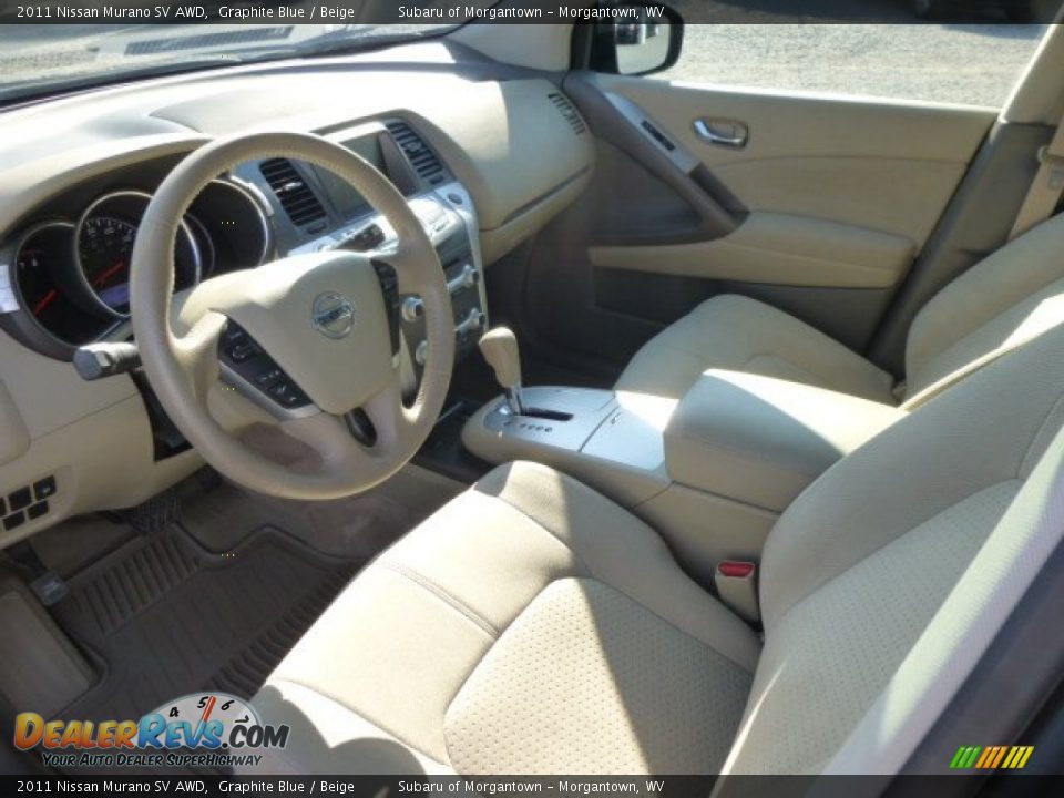 2011 Nissan Murano SV AWD Graphite Blue / Beige Photo #16