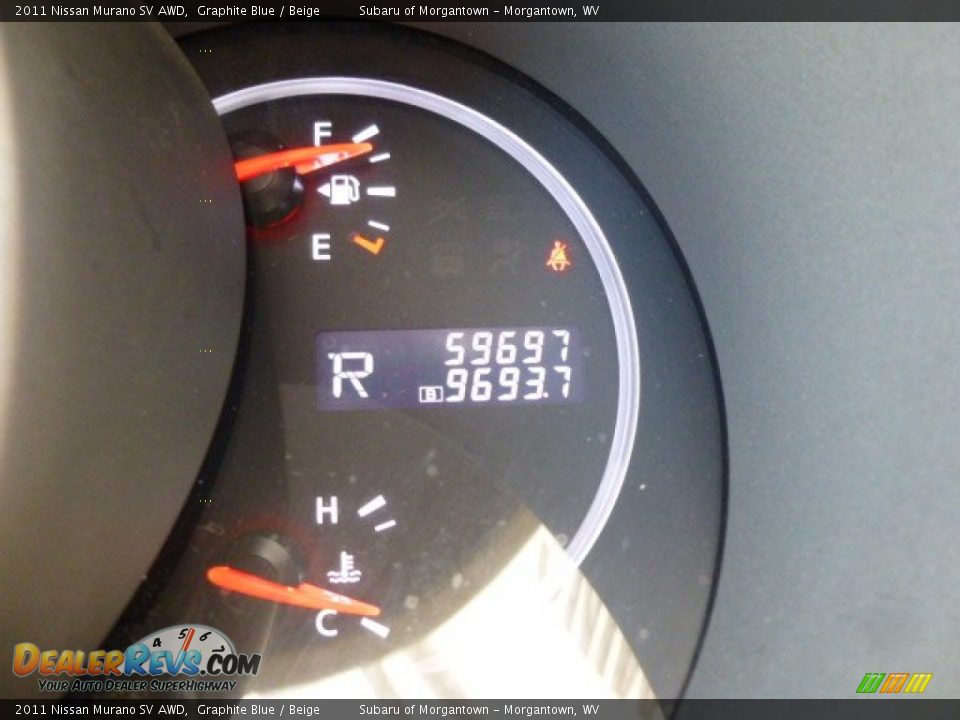 2011 Nissan Murano SV AWD Graphite Blue / Beige Photo #20