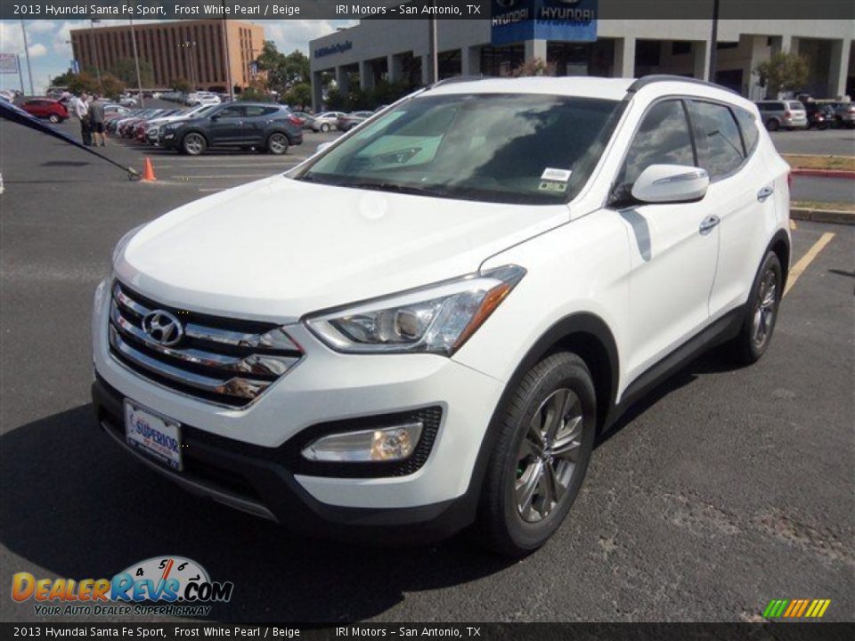 2013 Hyundai Santa Fe Sport Frost White Pearl / Beige Photo #1