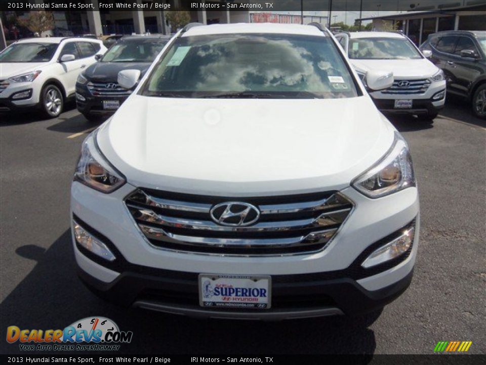 2013 Hyundai Santa Fe Sport Frost White Pearl / Beige Photo #2