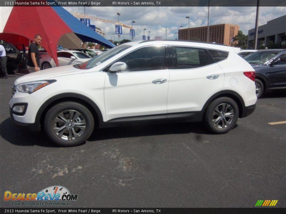 2013 Hyundai Santa Fe Sport Frost White Pearl / Beige Photo #3