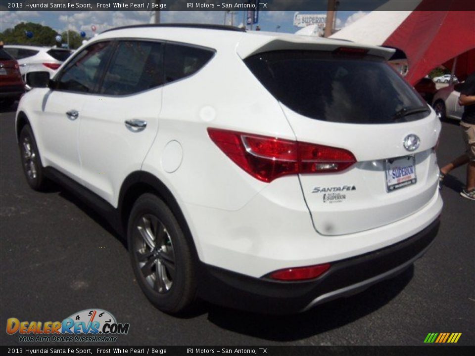 2013 Hyundai Santa Fe Sport Frost White Pearl / Beige Photo #4