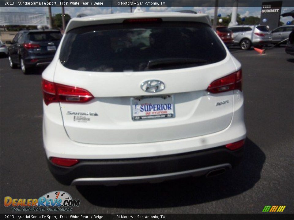 2013 Hyundai Santa Fe Sport Frost White Pearl / Beige Photo #5