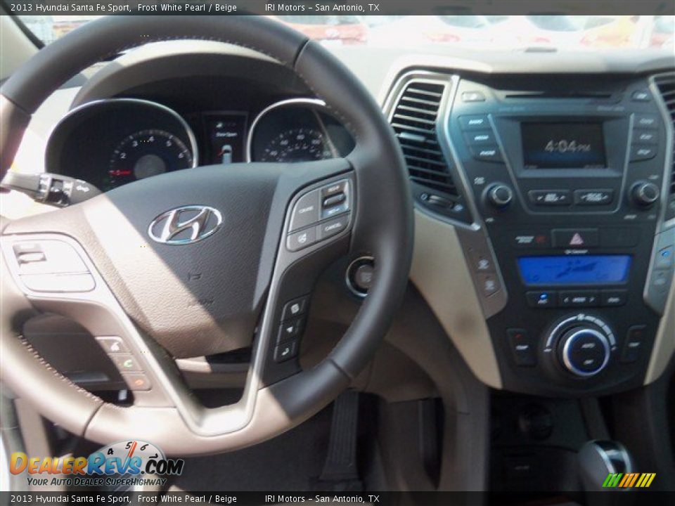 2013 Hyundai Santa Fe Sport Frost White Pearl / Beige Photo #7
