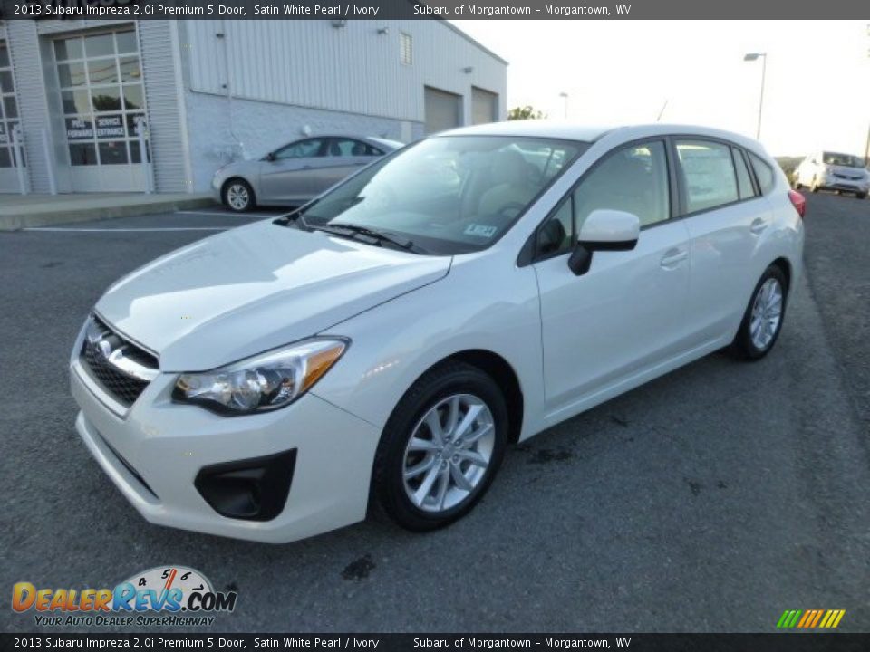 2013 Subaru Impreza 2.0i Premium 5 Door Satin White Pearl / Ivory Photo #3