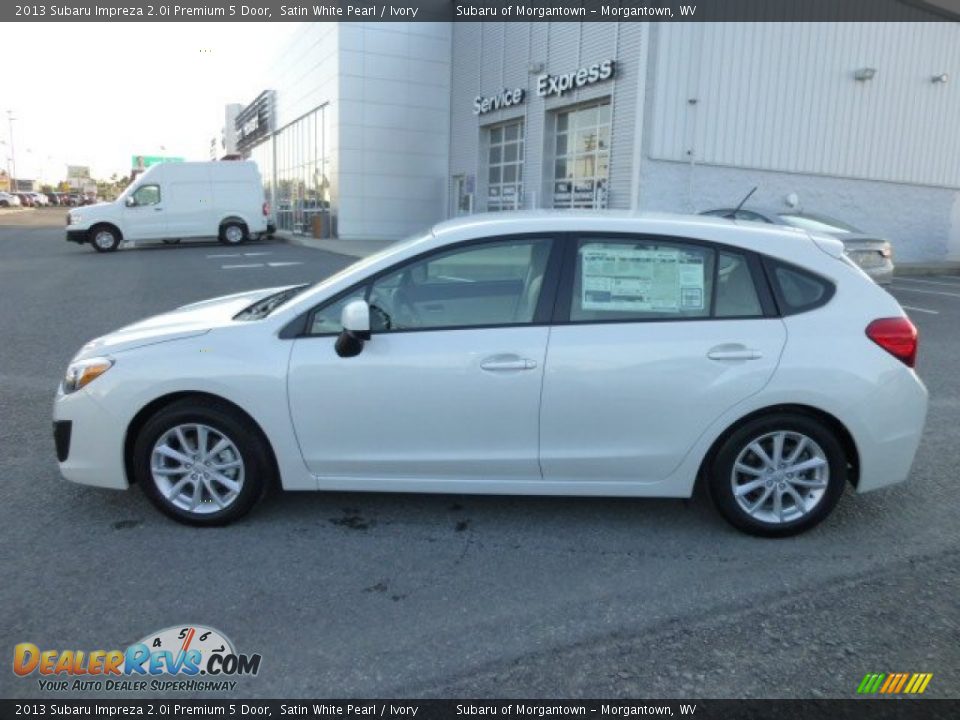 2013 Subaru Impreza 2.0i Premium 5 Door Satin White Pearl / Ivory Photo #4