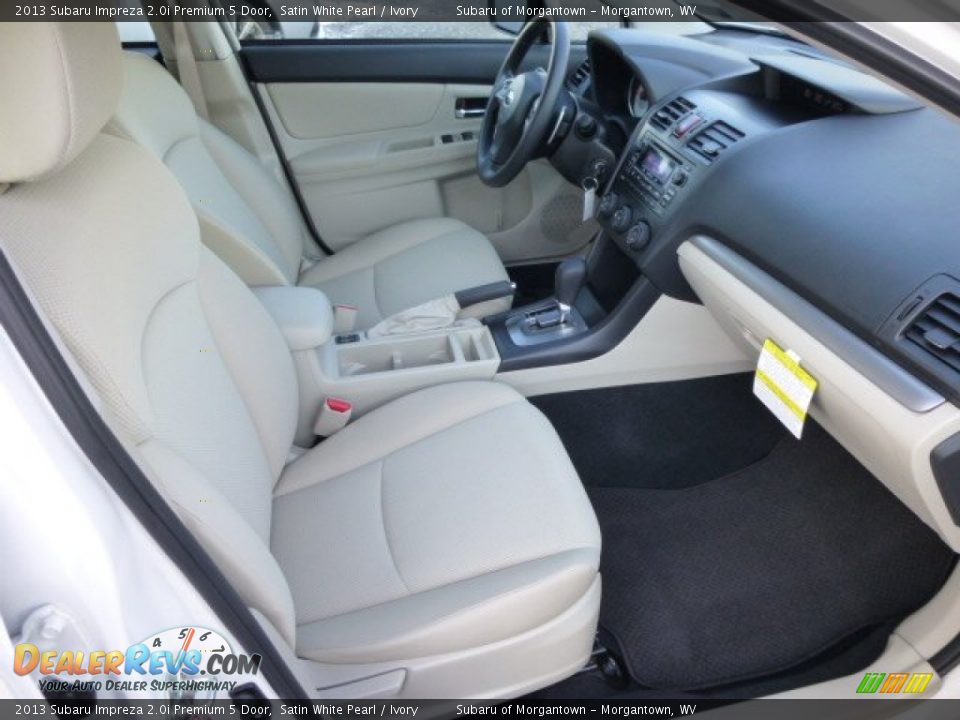 2013 Subaru Impreza 2.0i Premium 5 Door Satin White Pearl / Ivory Photo #10