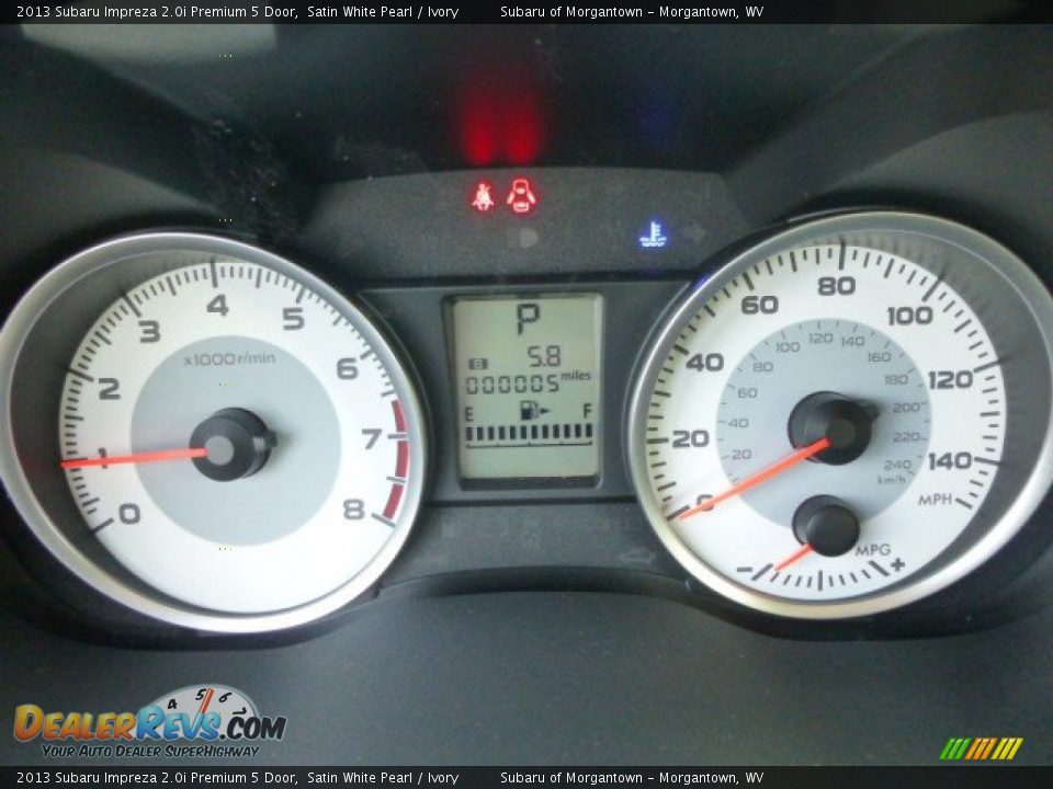 2013 Subaru Impreza 2.0i Premium 5 Door Satin White Pearl / Ivory Photo #20