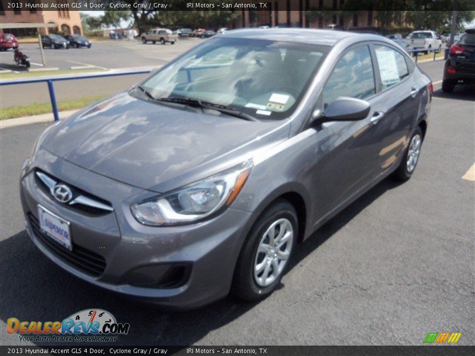 2013 Hyundai Accent GLS 4 Door Cyclone Gray / Gray Photo #1