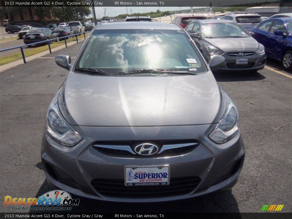 2013 Hyundai Accent GLS 4 Door Cyclone Gray / Gray Photo #2