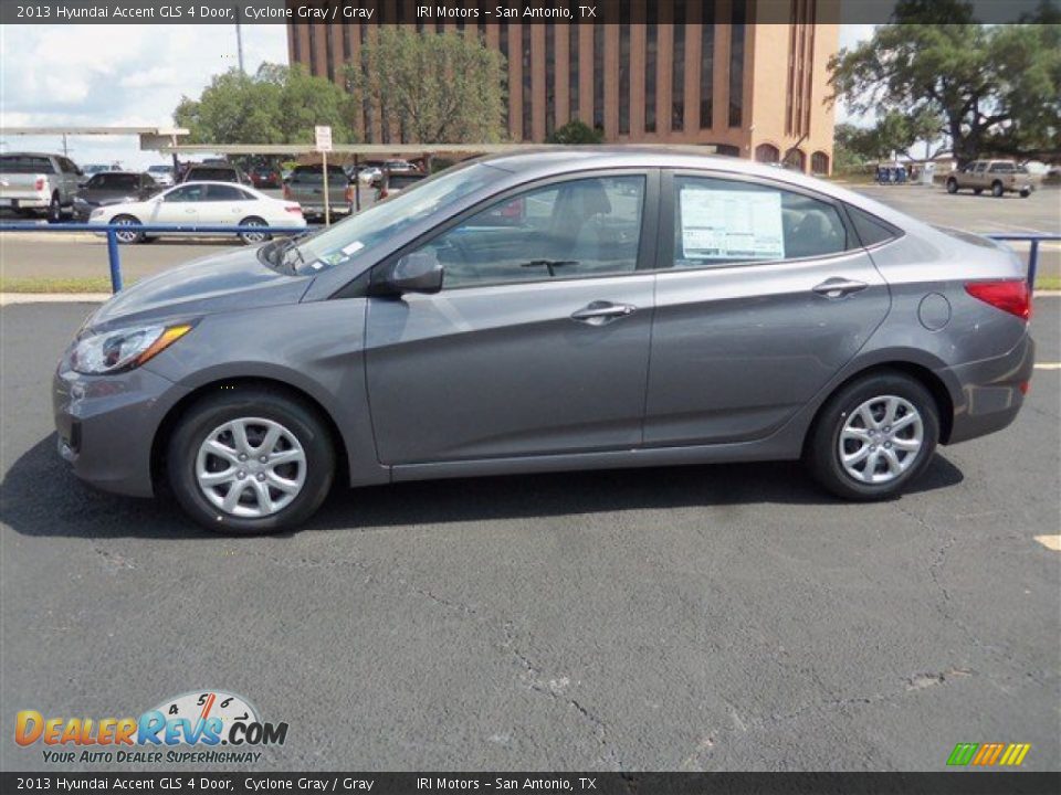 2013 Hyundai Accent GLS 4 Door Cyclone Gray / Gray Photo #4