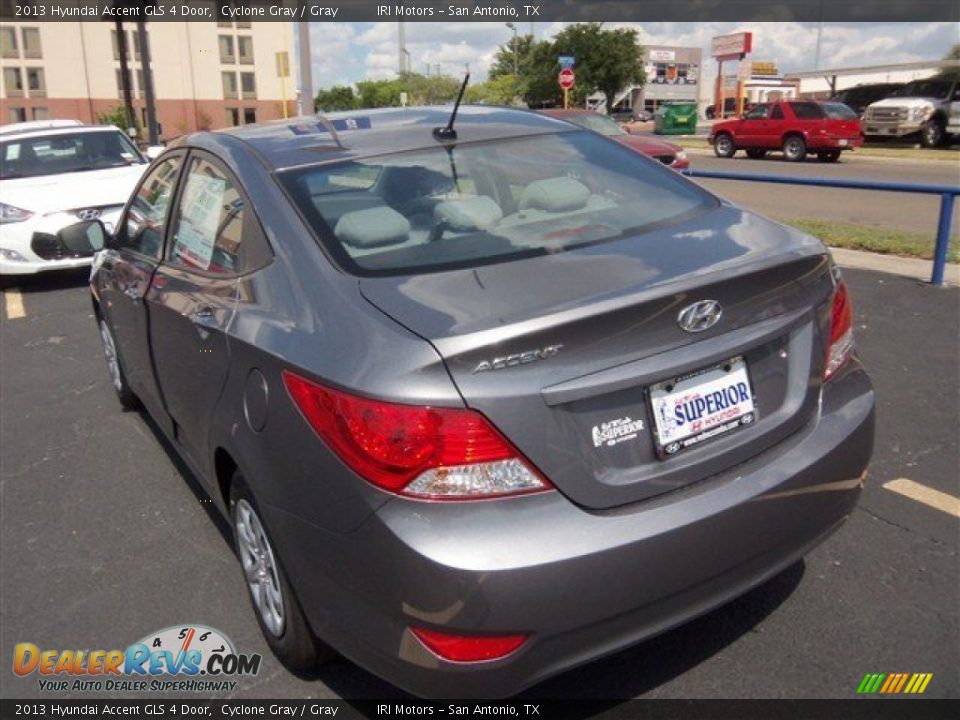 2013 Hyundai Accent GLS 4 Door Cyclone Gray / Gray Photo #5