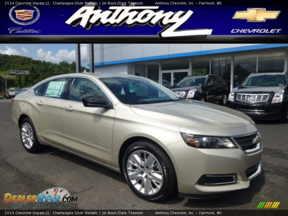 2014 Chevrolet Impala LS Champagne Silver Metallic / Jet Black/Dark Titanium Photo #1