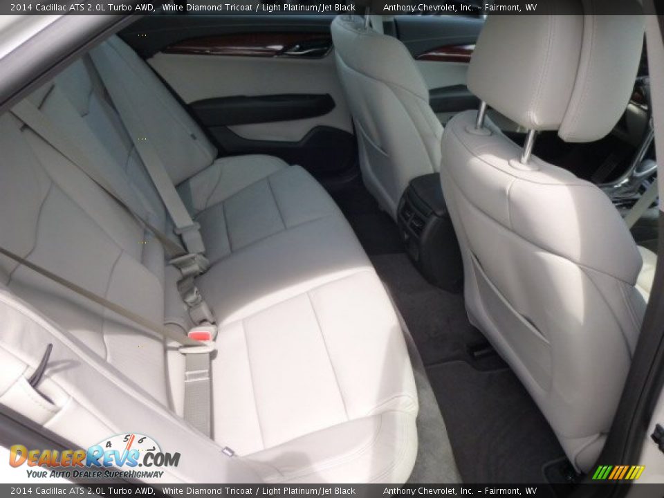 2014 Cadillac ATS 2.0L Turbo AWD White Diamond Tricoat / Light Platinum/Jet Black Photo #12