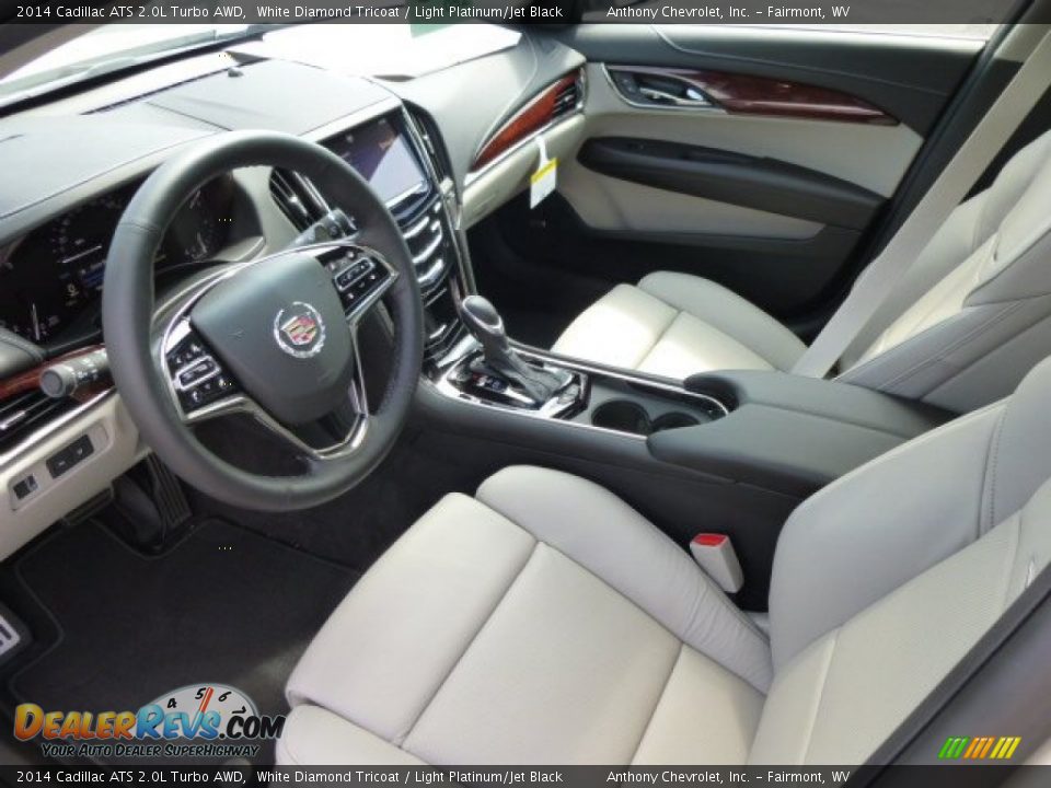 Light Platinum/Jet Black Interior - 2014 Cadillac ATS 2.0L Turbo AWD Photo #16