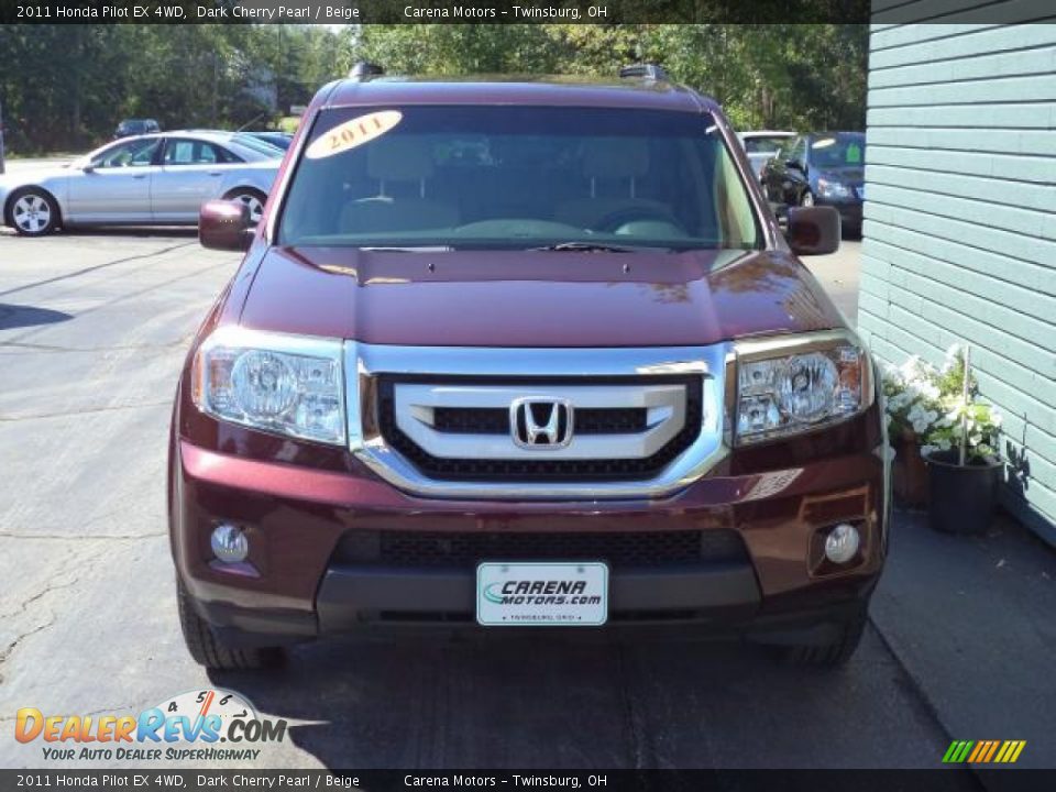 2011 Honda Pilot EX 4WD Dark Cherry Pearl / Beige Photo #5