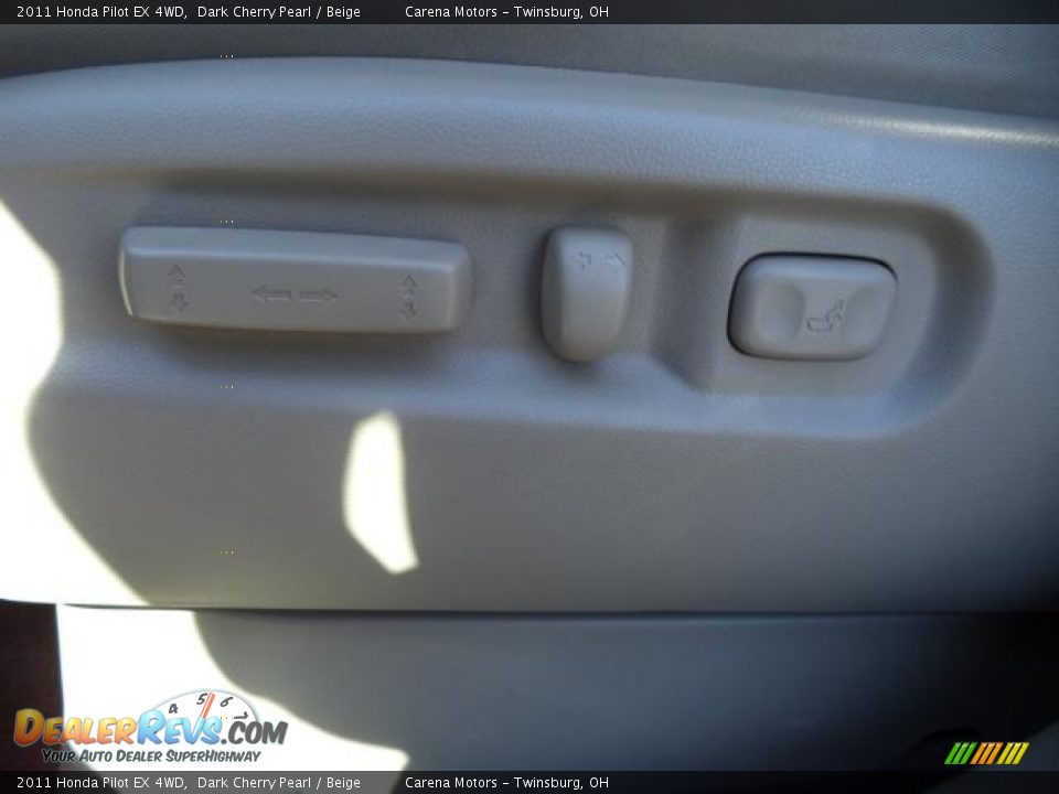 2011 Honda Pilot EX 4WD Dark Cherry Pearl / Beige Photo #7
