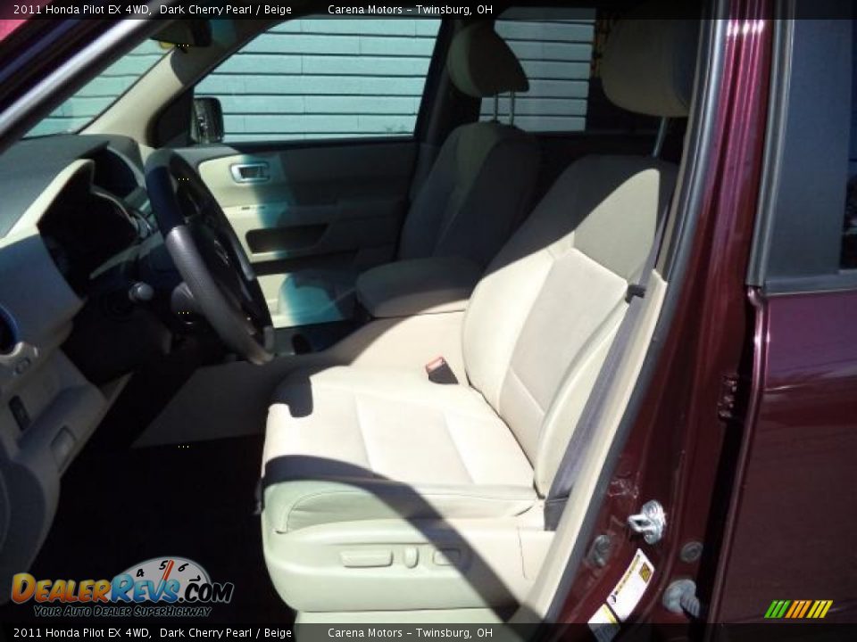 2011 Honda Pilot EX 4WD Dark Cherry Pearl / Beige Photo #14