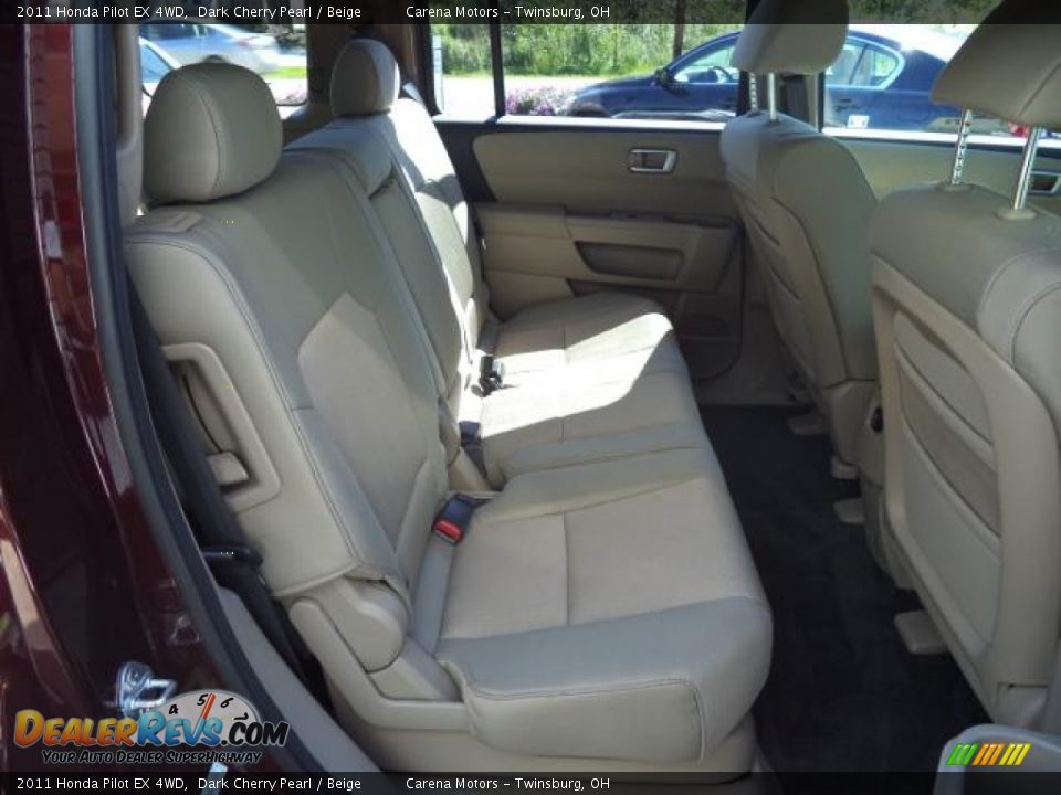 2011 Honda Pilot EX 4WD Dark Cherry Pearl / Beige Photo #26