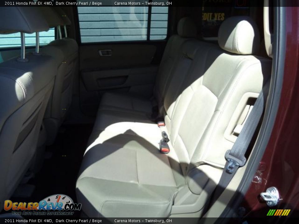 2011 Honda Pilot EX 4WD Dark Cherry Pearl / Beige Photo #27