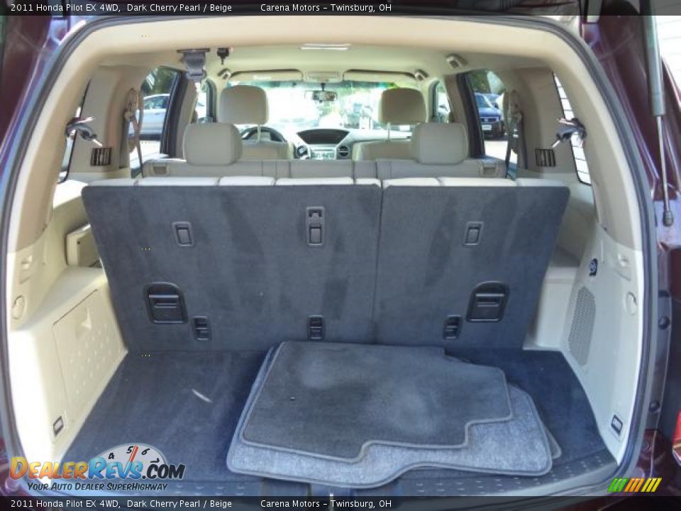 2011 Honda Pilot EX 4WD Dark Cherry Pearl / Beige Photo #30